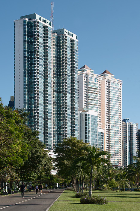 a view of the cinta costera in panama city panama